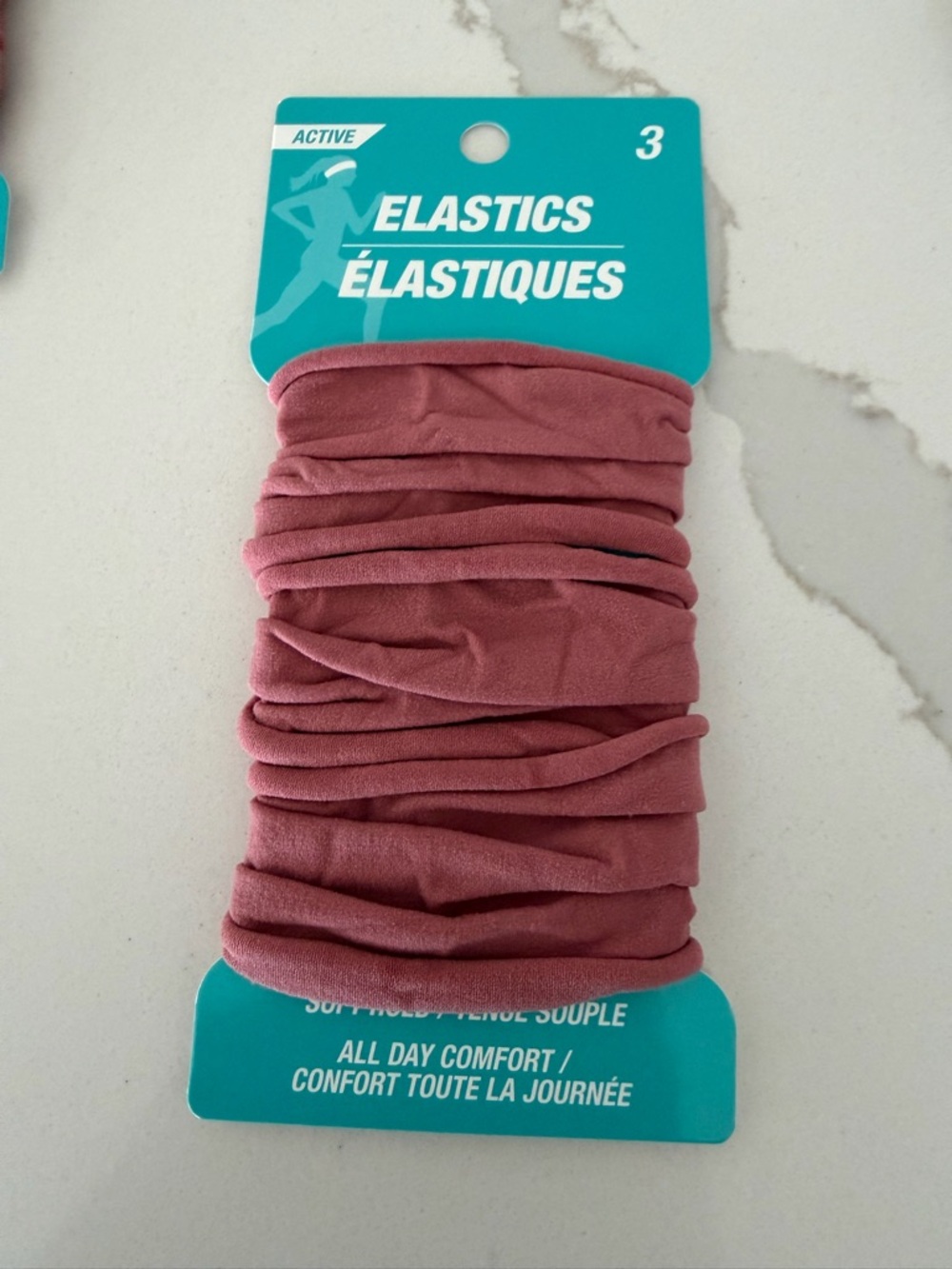 Active USA Elastic Hair Ties - Rose Mauve